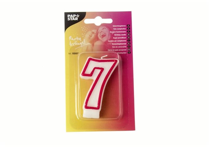 Papstar Zahlenkerze 7, weiss