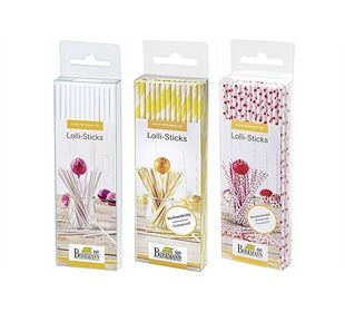 RBV BIRKMANN Lolli-Sticks, Weiß, 15 cm, 48 Stück, aus Papier