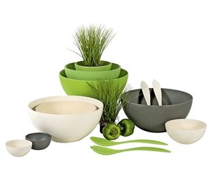 MAGU Schale Natur Design Bambusfaser O30cm grün