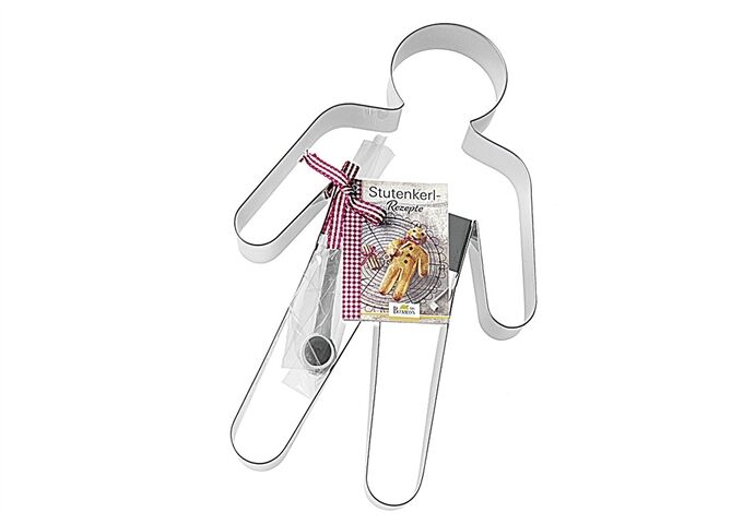 RBV BIRKMANN Ausstechform Stutenkerl, Edelstahl, Set mit Tonpfe