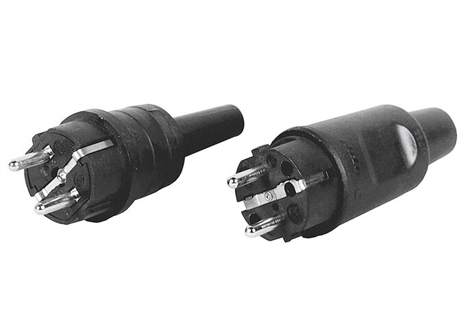 Kopp Vollgummistecker Schutzart IP 44 schwarz