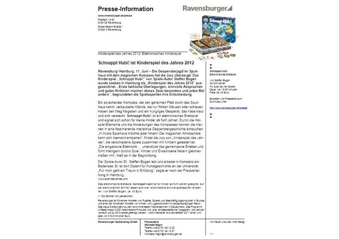 Ravensburger Schnappt Hubi!