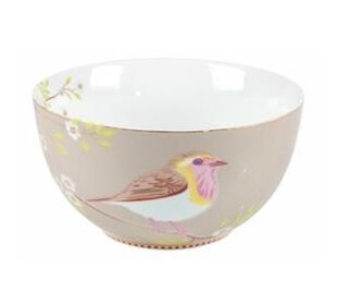 Pip Studio Bowl Early Bird Khaki 15cm