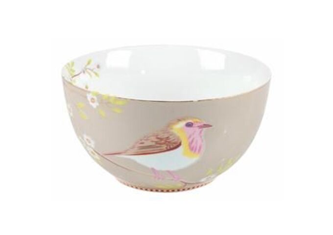 Pip Studio Bowl Early Bird Khaki 15cm