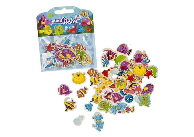 TRENDHAUS Mini Sticker 50er Set 6fach sort.