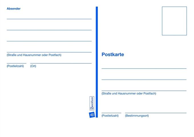 AVERY ZWECKFORM Postkarten Heft 10ST