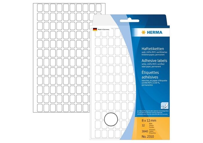 HERMA Etiketten 8x12mm 3840 Stück weiß