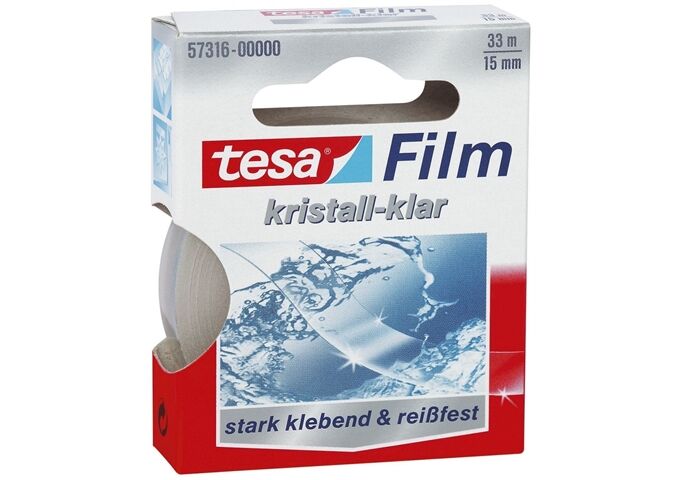 Tesa Klebefilm Kristall 15mm 33m