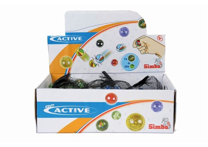 Simba Glasmurmeln Im Netz, 6-Sort.