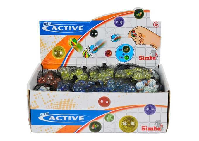 Simba Glasmurmeln Im Netz, 6-Sort.