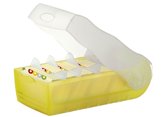 HAN Lernkartei Croco A8 transluzent-gelb