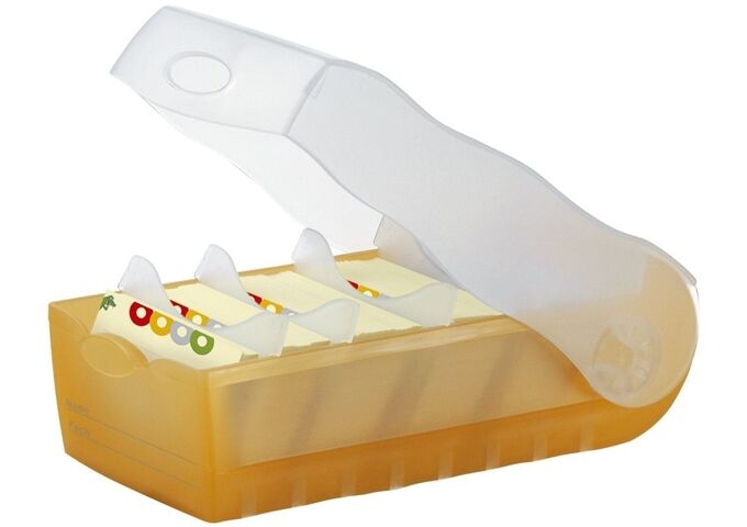 HAN Lernkartei Croco A8 transluzent-orange