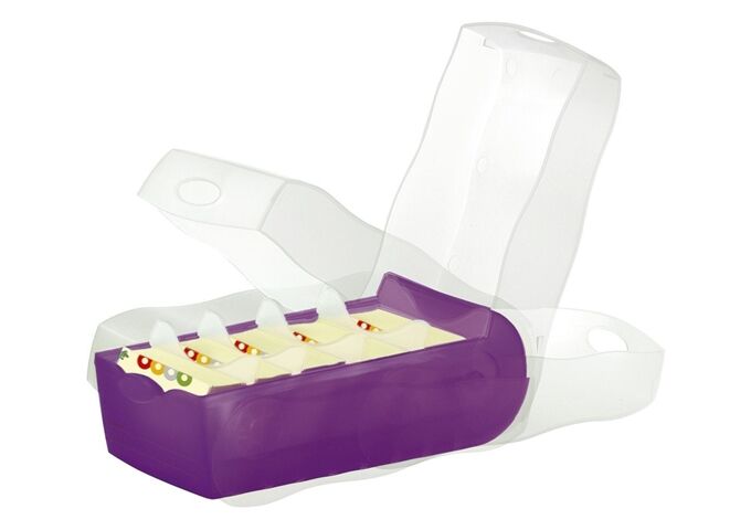 HAN Lernkartei Croco A8 transluzent-lila