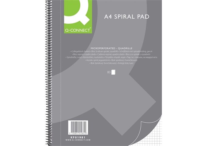 Q-CONNECT Collegeblock 80BL A4 kar. 70g