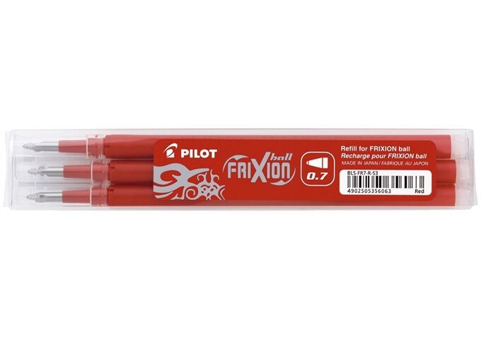 Pilot Tintenrollermine Frixion 0,4mm 3ST rot