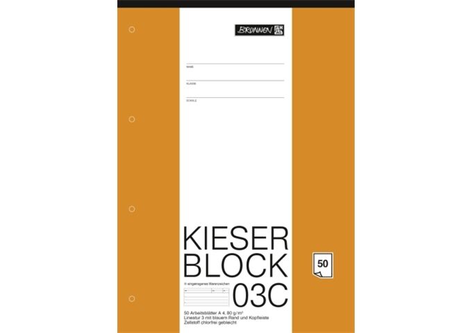 BRUNNEN Kieserblock A4 50Bl Lin03