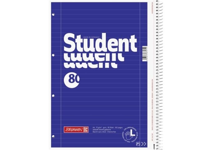 BRUNNEN Collegebl Links A4 Lin27 80Bl