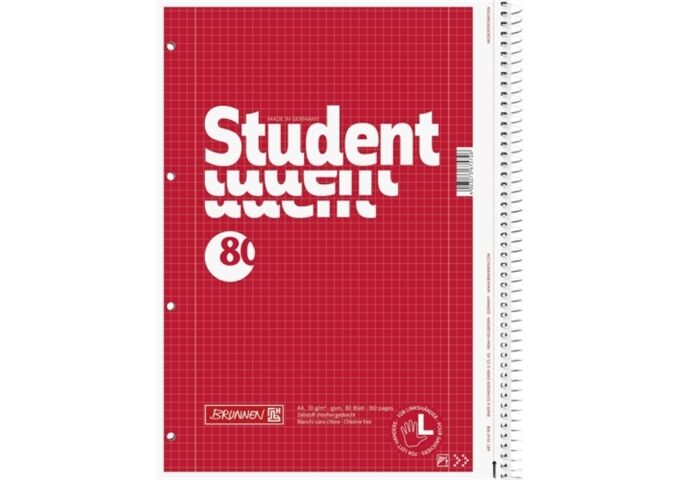 BRUNNEN Collegebl Links A4 Lin28 80Bl