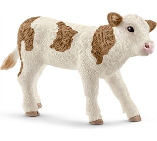 Schleich Spielzeugfigur Fleckvieh Kalb