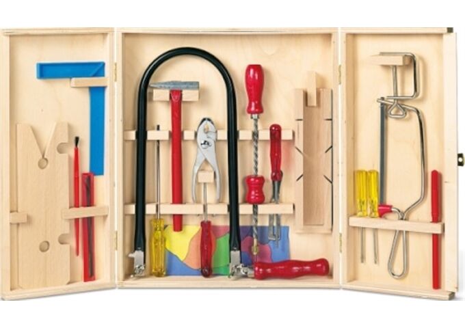 PEBARO Laubsägeschrank inklusive Werkzeug