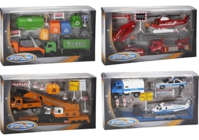 Speedzone SZ D/C Spielset Servicefzg., 4-f.so
