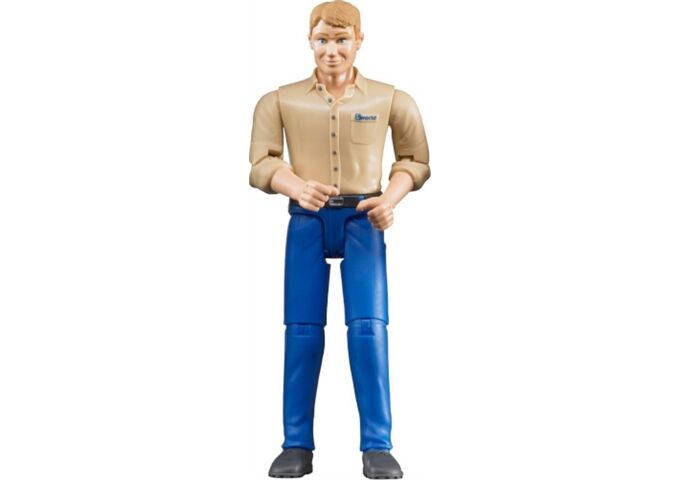 Bruder 60006 Mann mit hellem Hauttyp / blauer Hose