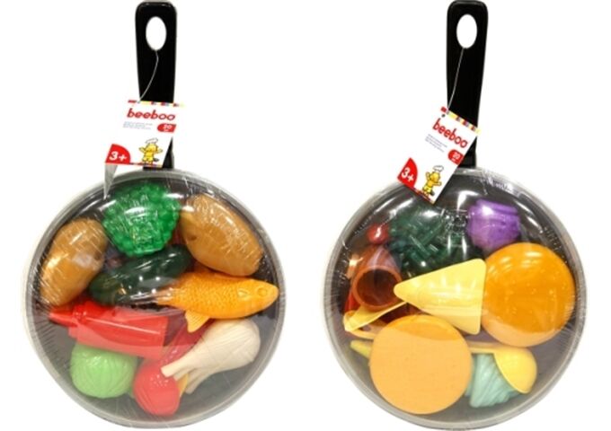 beeboo BEK Pfanne mit Lebensmitteln, 2-f.