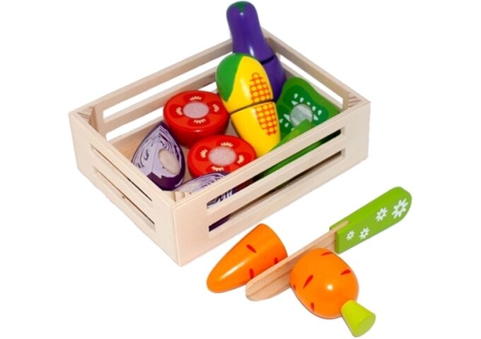Chr, Tanner Holzgemüse in Gemüsesteige, 9-teilig, ab 3 Jahre