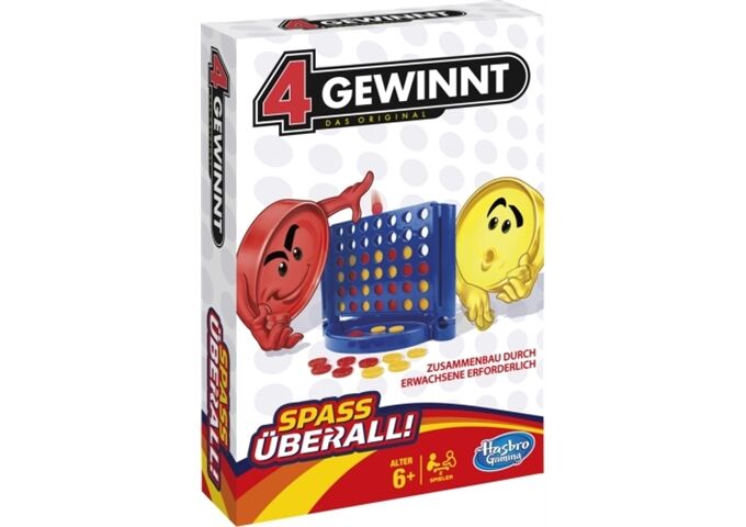 Hasbro Gaming|Hasbro Hasbro B1000 4 Gewinnt Kompakt, 2 Spieler, ab 6 Ja
