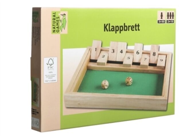 Natural Games Klappbrett, Brettspiel, 3-teilig, fü