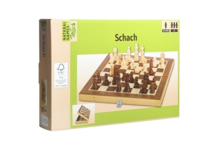 Natural Games Schachkassette dunkel, 29x29 cm, Str
