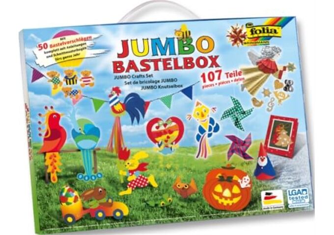 FOLIA - JUMBO Bastelkoffer 107 teilig