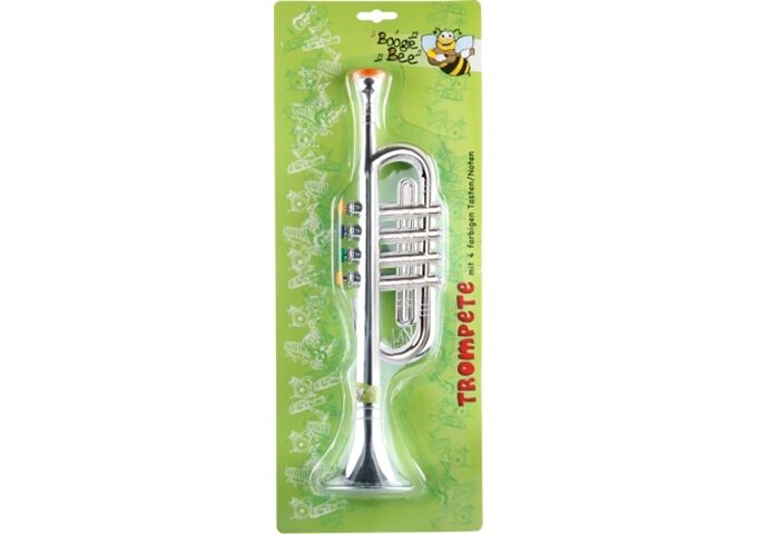 Boogie Bee BGB Trompete silber, 4 Tasten, 38cm