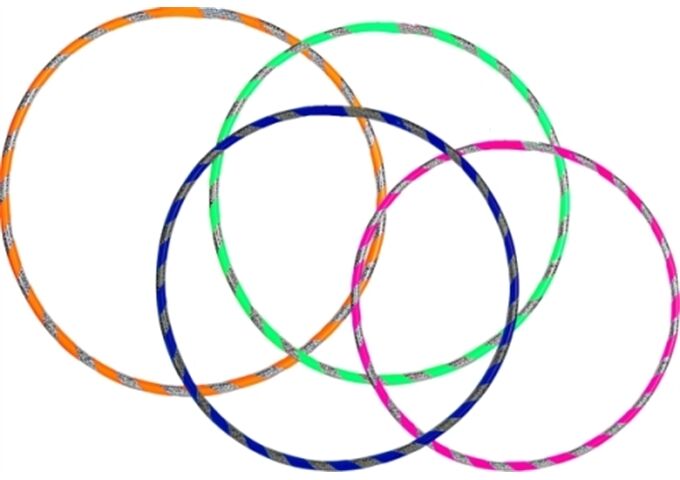 Outdoor active OA Hula Hoop Glitter,3f.-s., Ø61,71