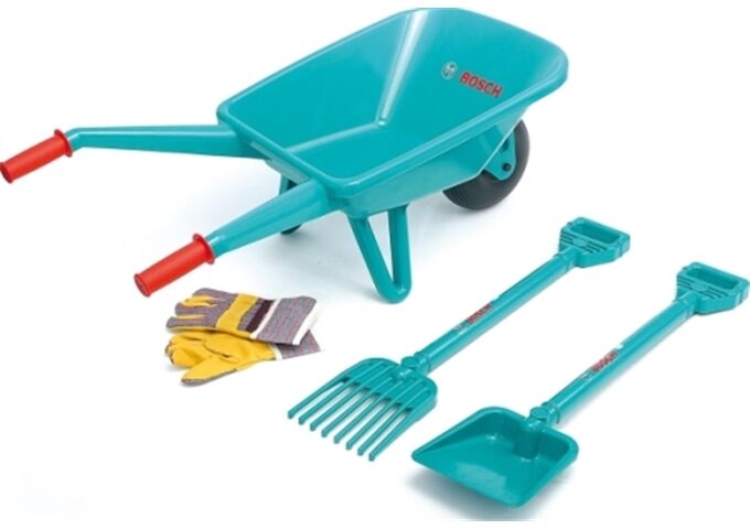 Klein Theo 2752 - Bosch Gartenset mit Schubkarre,