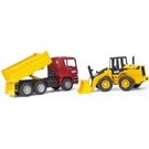 Bruder 02752 MAN TGA Kipplastwagen und Gelenkradla