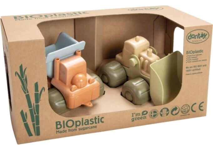 DANTOY BIO-Linie, Handbagger und LKW, 2 Stück, ab