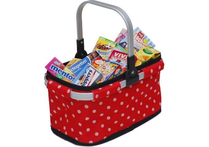 Chr, Tanner Einkaufskorb (inkl, Lebensmittelpackungen), Stoff,