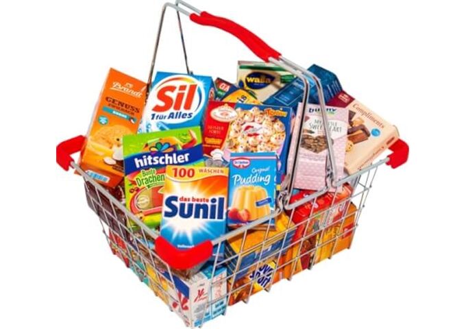 Chr, Tanner Metalltragekorb gefüllt