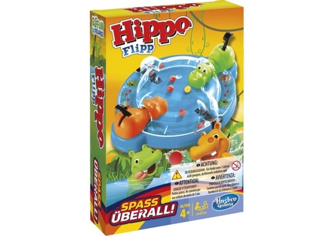 Hasbro Gaming|Hasbro Hasbro B1001100 Hippo Flipp Kompakt, für 2 Spieler