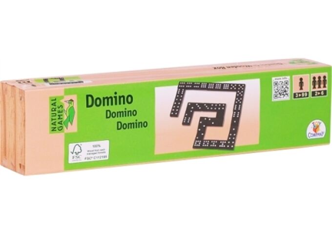 Natural Games Domino in Holzbox, 55 Steine