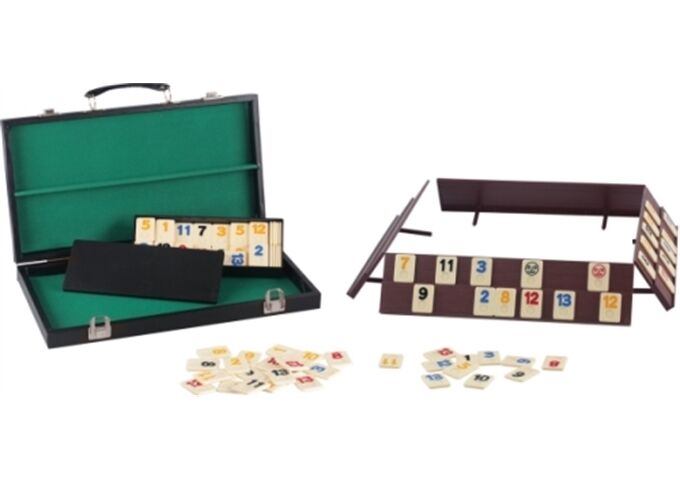 Natural Games Rummy im Koffer, 106 Steine