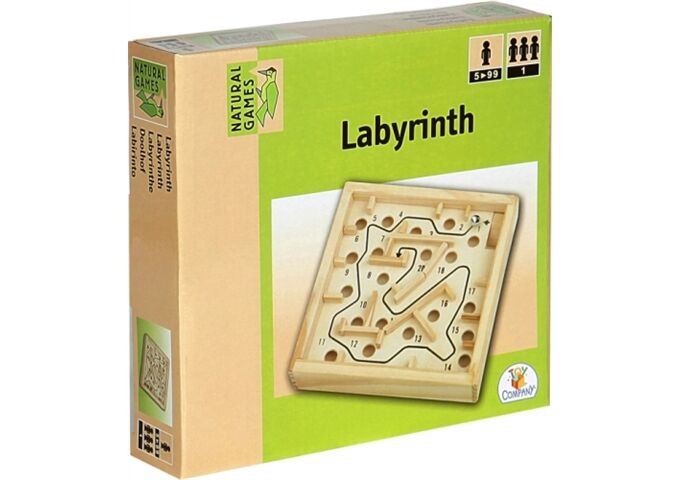 Natural Games Holz Labyrinth 12 x 12 cm