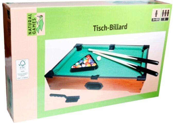 Natural Games Tischbillard, aus 100% FSC Holz, Län