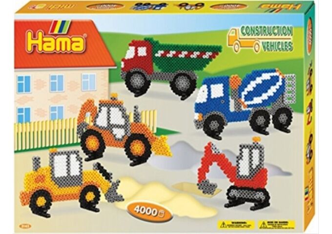 HAMA Bügelperlen Midi - Geschenkpackung Baufahrzeu