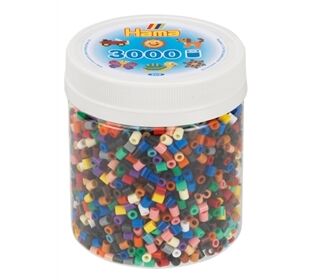HAMA Bügelperlen Dose Volltonmix 3,000 Perlen