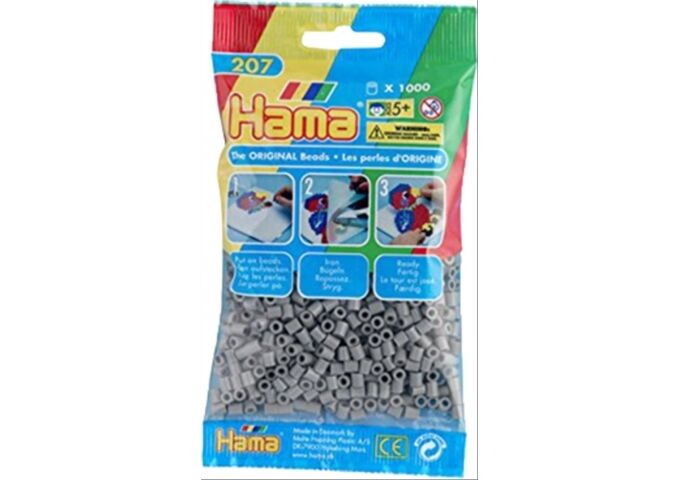HAMA HAMA Bügelperlen Midi, grau, 1,000 Stück, a
