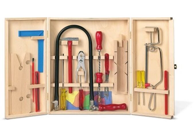 PEBARO Laubsägeschrank inklusive Werkzeug