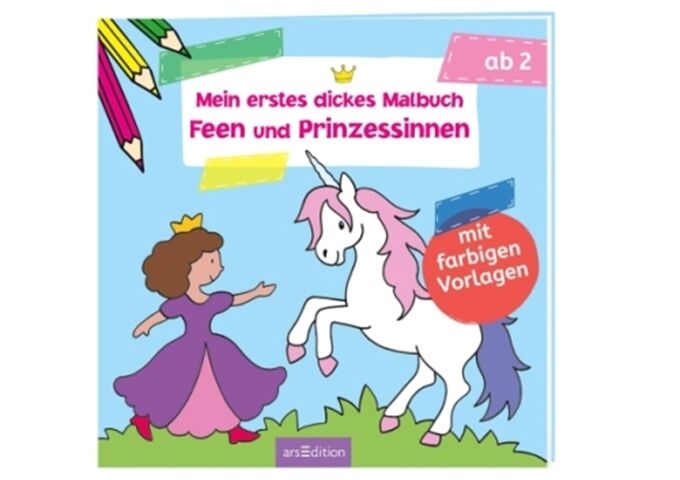 arsEdition Ars Edition - Mein erstes dickes Malbuch Feen und
