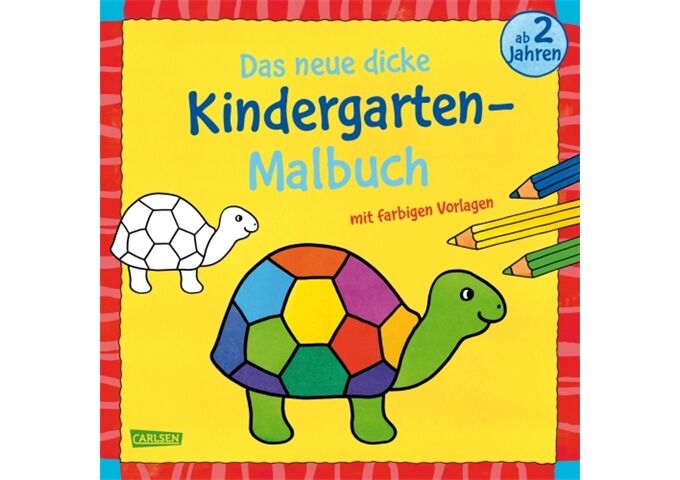 Carlsen Das neue, dicke Kindergarten-Malbuch: Mit farbigen